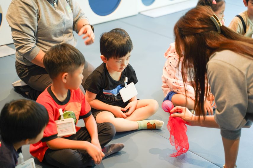 Toddlers engaged in group learning at Acorn Playhouse, Southside Hong Kong.